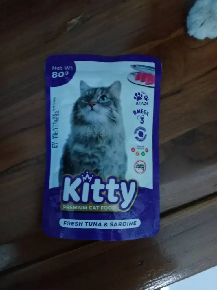Kitty wet food makanan kucing fresh tuna & sardine 80g