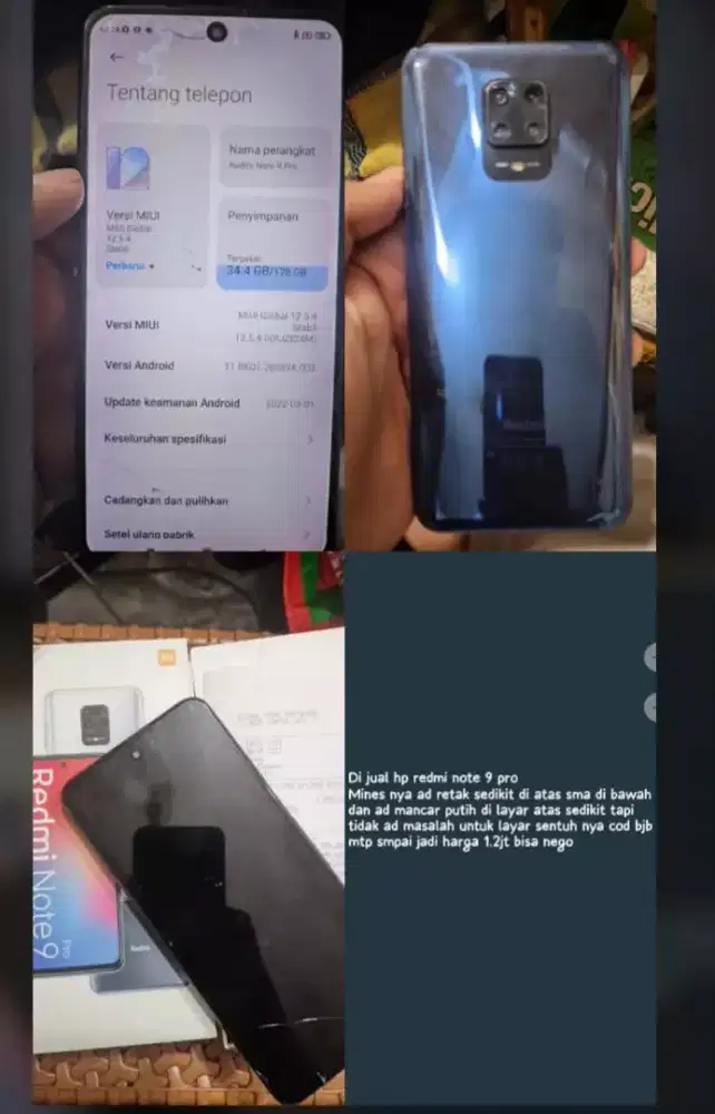 Redmi Note 9 Pro Ram 8/128 Gb Fullset