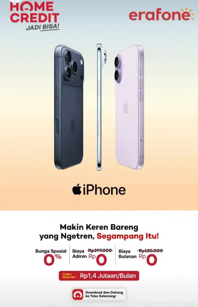Free 1-2 x cicilan persyaratan cukup KTP dan handphone pribadi