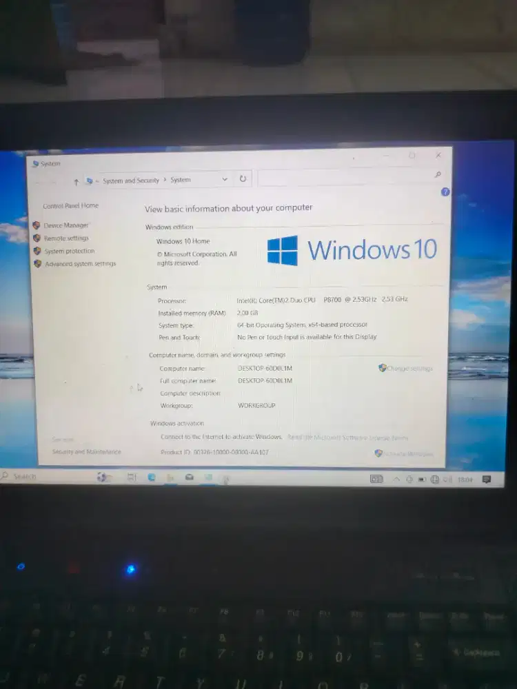 Laptop lenovo normal