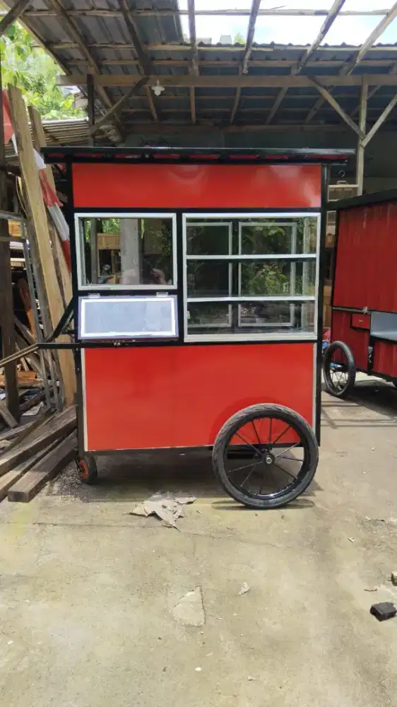 Dijual cepet gerobak buat usaha model kompor satu tungku