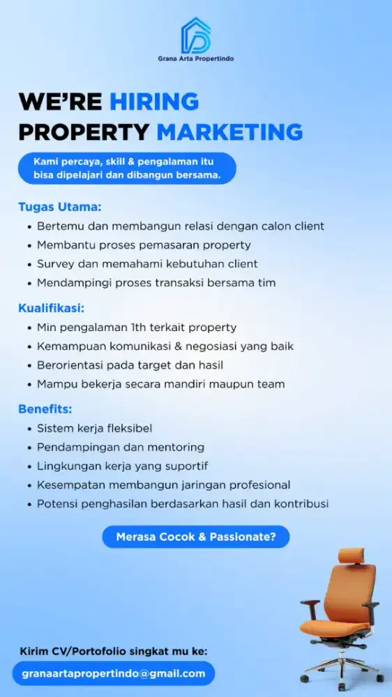 Kesempatan Bergabung sebagai Marketing Property