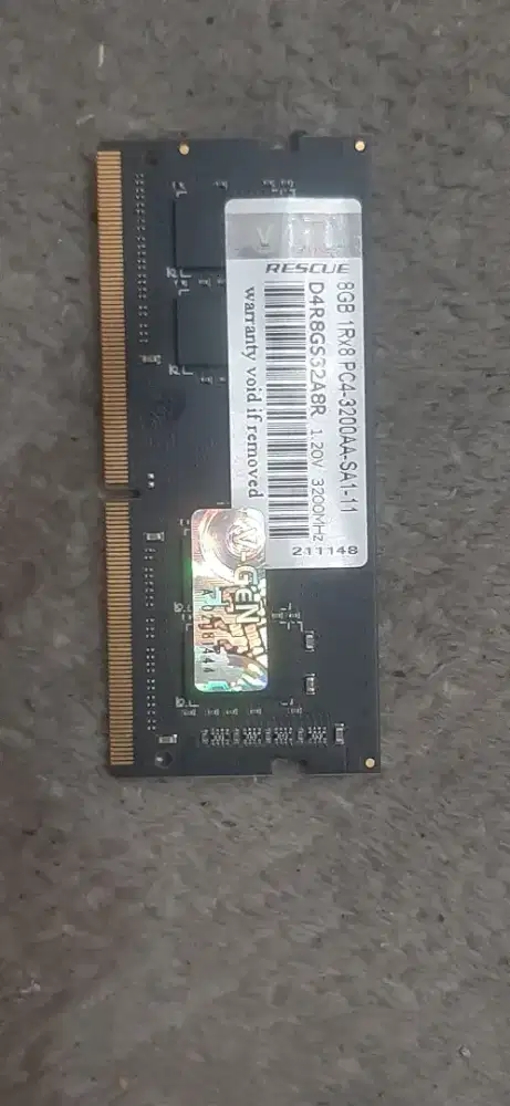 Ram laptop VGEN 8gb ddr4 3200mhz seken super normal