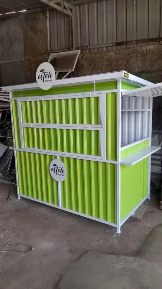 booth container. ide berjualan dengan nyaman.