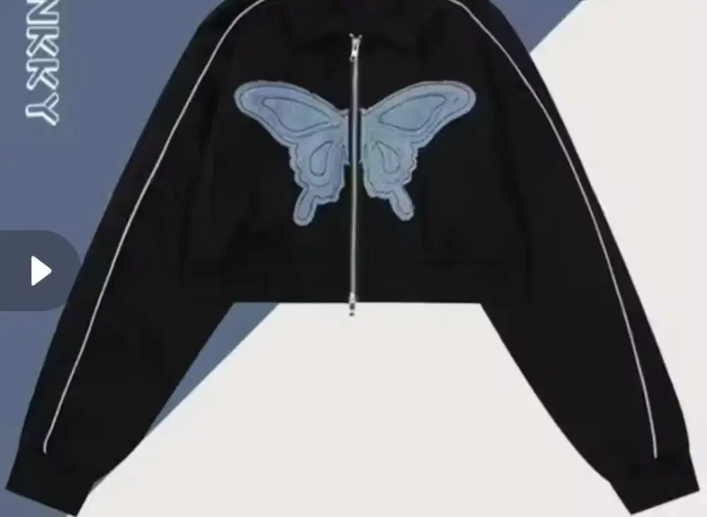 Cropee jaket kupu kupu