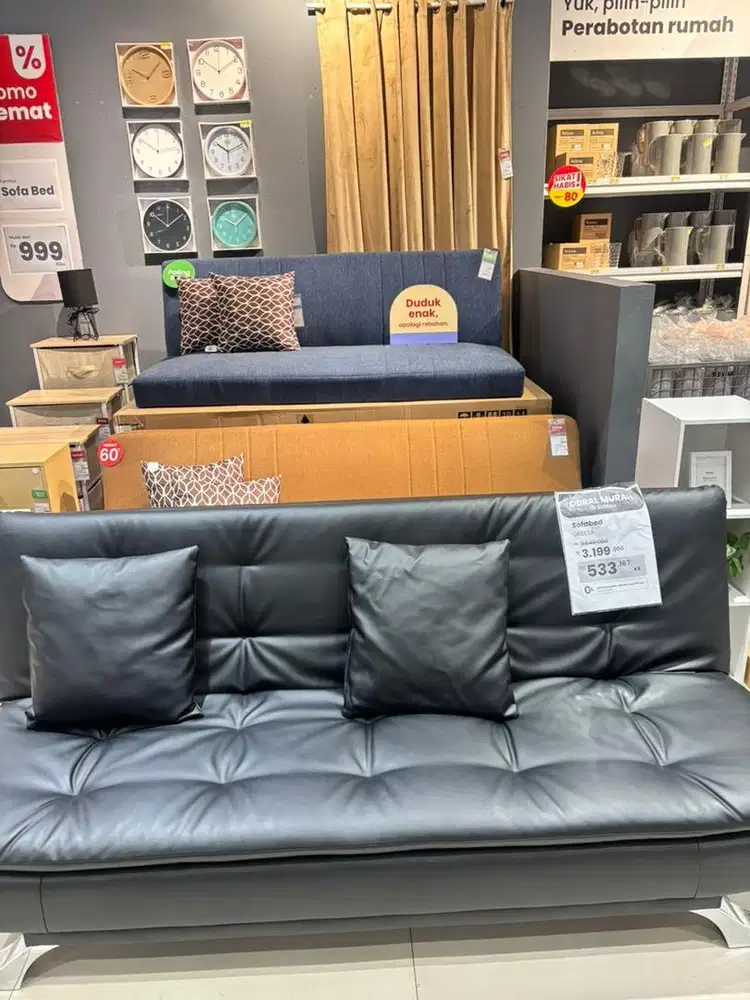 KREDIT SOFA BED KULIT BISA , SYARAT HANYA KTP