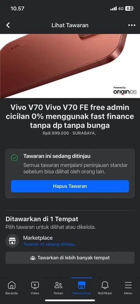 Cicilan handphone vivo handphone Vivo V70 cicilan ktp saja