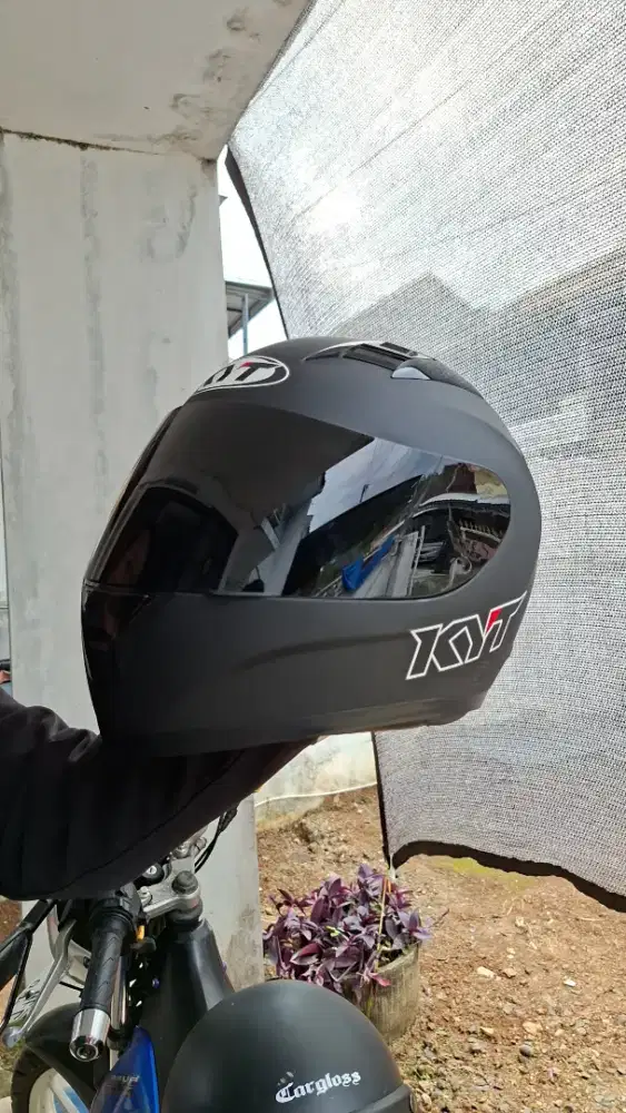 NEW ! KYT BLACK HELM FULL FACE ORIGINAL SNI