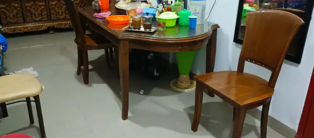 meja makan kayu Jati