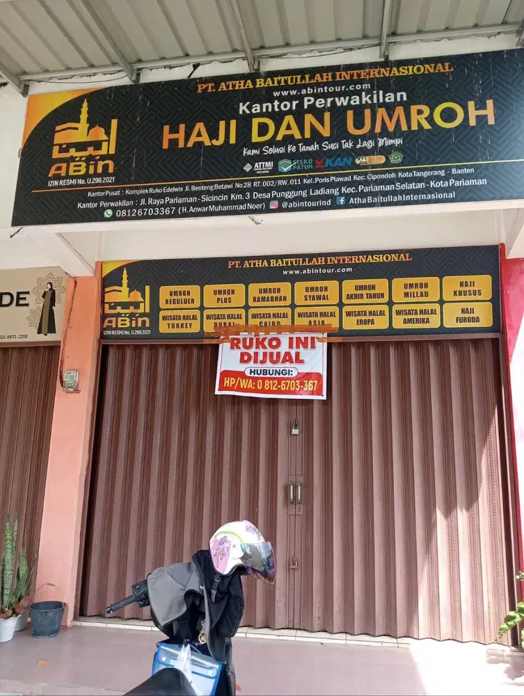 Dijual Ruko SHM 2 LT 88 LB 176, Pinggir Jalan Raya Kota Pariaman