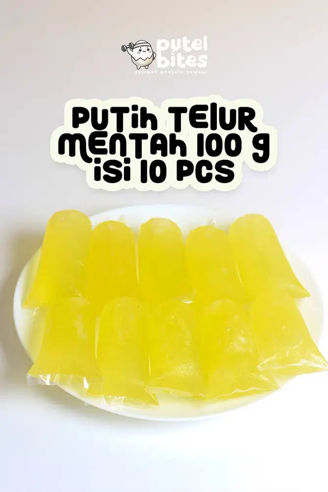 Putih Telur Mentah 100 g Isi 10 pcs Putel Bites
