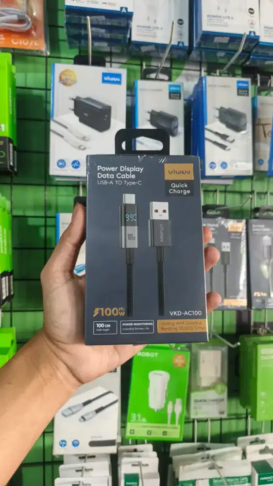 KABEL DATA TYPE C 100W VIVAN VKD-AC100