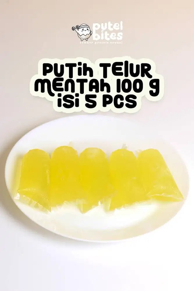 Putih Telur Mentah 100 g Isi 5 pcs Putel Bites