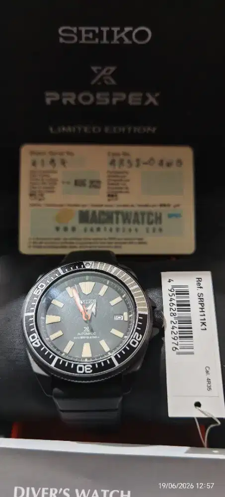 Seiko Prospex SRPH11K1 Samurai Ninja Black.limited edition
