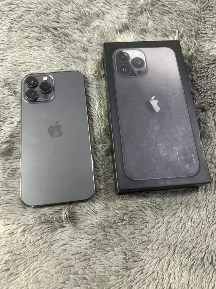 Iphone 13 pro max 256 gb inter/indosat/three fullset mulus