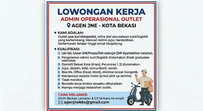 STAFF OPERASIONAL OUTLET JNE