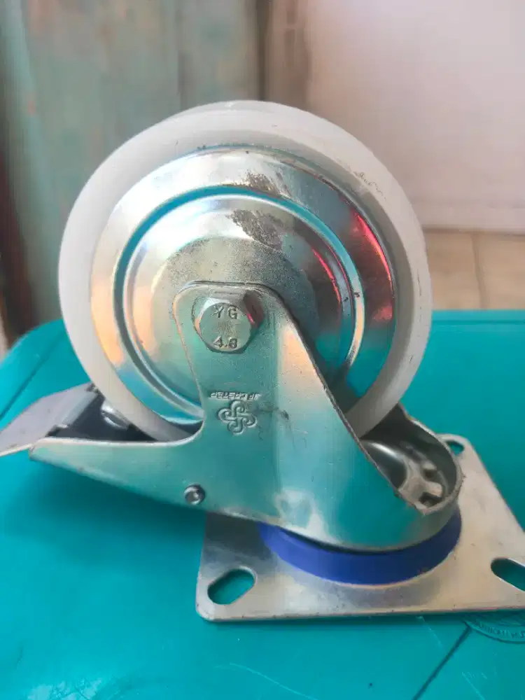 Roda Nylon 4inch JF Caster Heavy Duty, Bebas + Rem,Baru, Murah