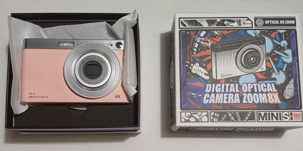 Digital Camera, 50MP 4K Video, 8x Optical Zoom, 2.88 Inch IPS Screen,