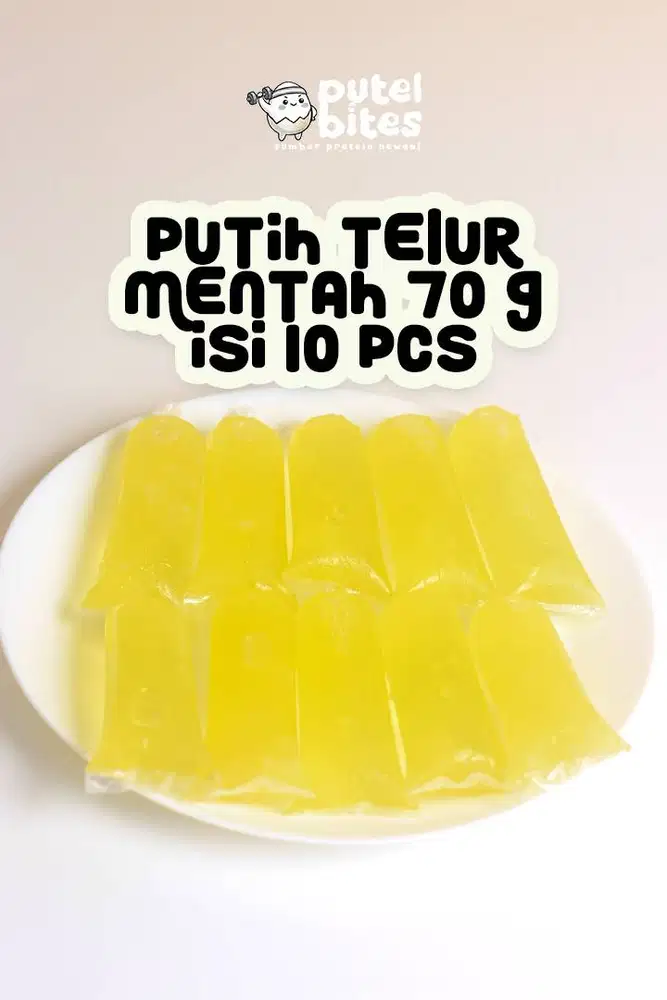 Putih Telur Mentah 70 g Isi 10 pcs Putel Bites