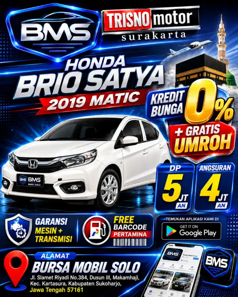 ( DP 5 Jt) BRIO SATYA 1.2 E 2019 matic