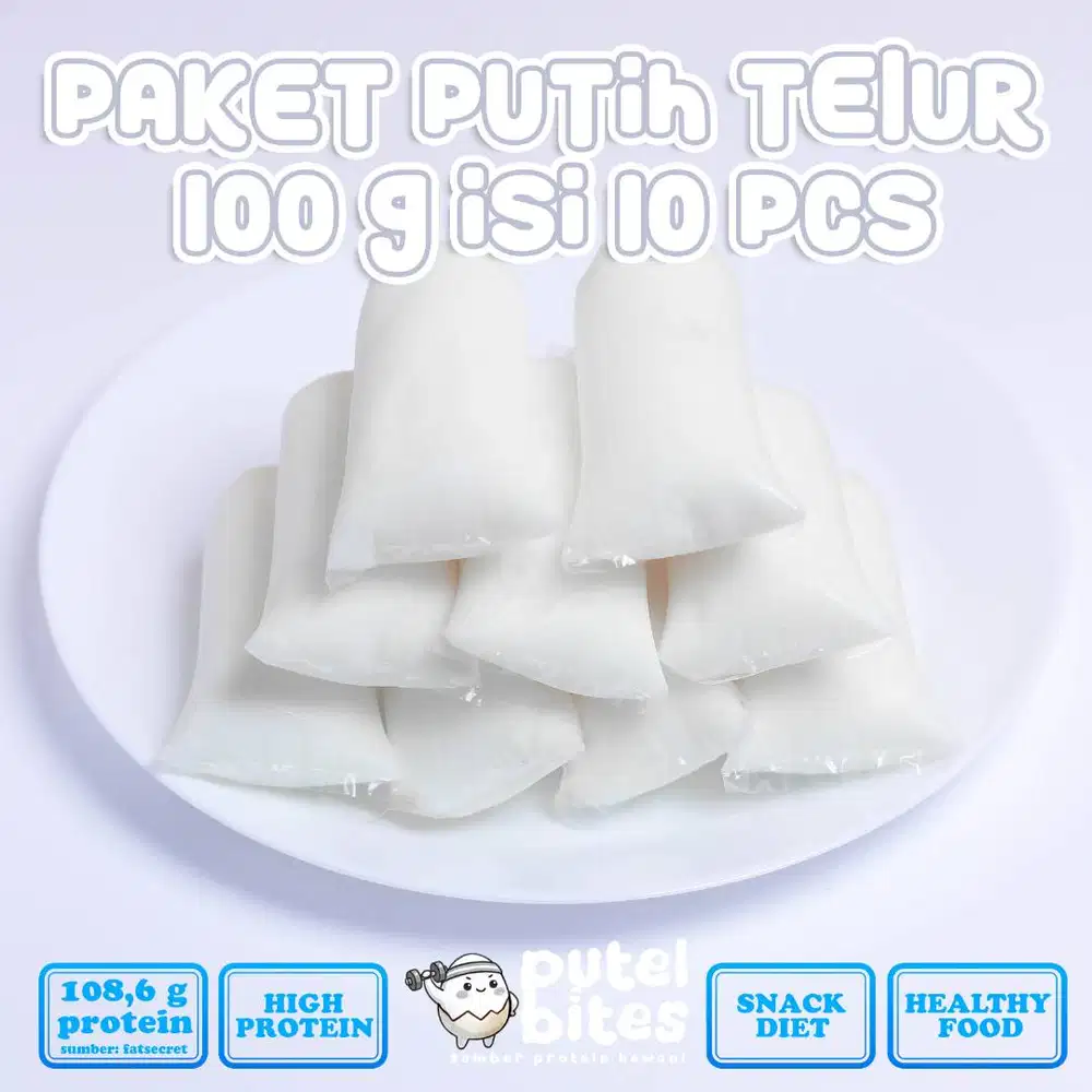 Putih Telur Matang 100 g Isi 10 pcs Putel Bites