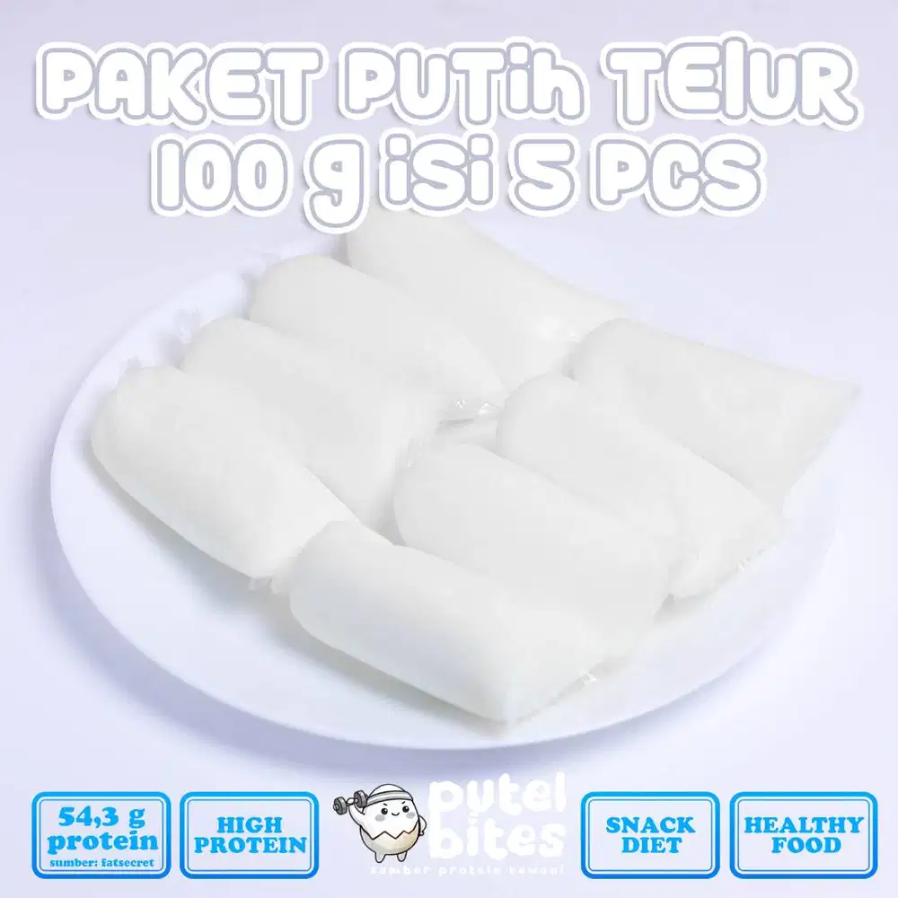 Putih Telur Matang 100 g Isi 5 pcs Putel Bites
