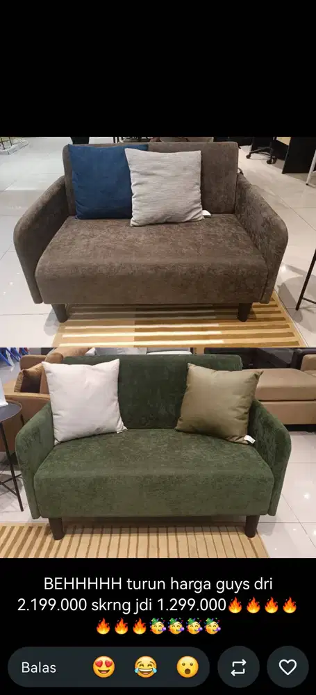 SOFA 2 SEATER HARGA MURAH