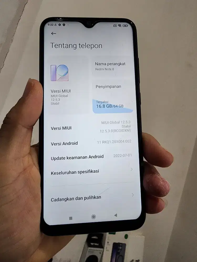 Xiaomi Redmi Note 8 Ram 4GB/Rom 64GB Black
