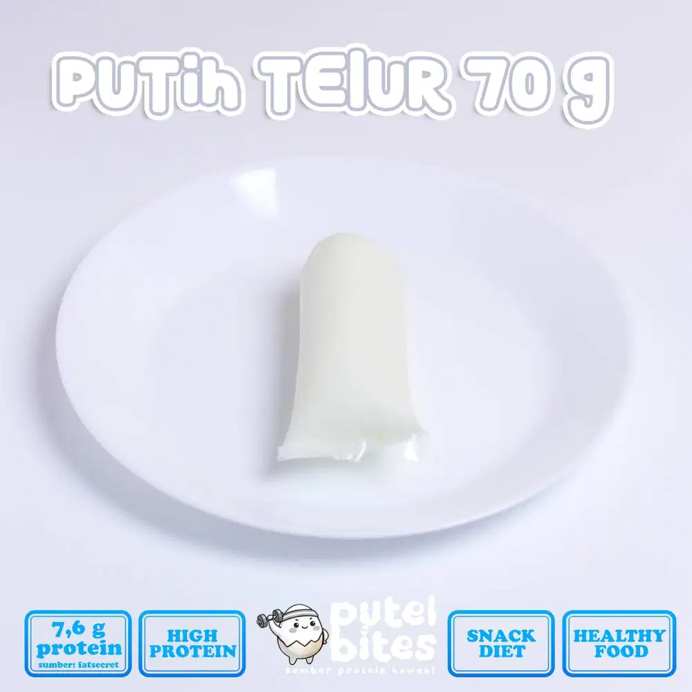 Putih Telur Matang 70 g Putel Bites