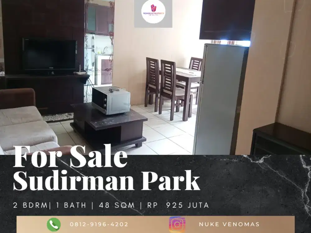 Dijual Apartement Sudirman Park 2BR Full Furnished Lantai Tinggi
