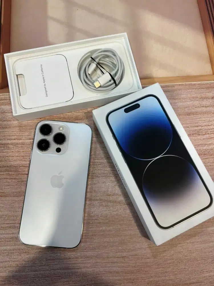 iPhone 14 Pro 128GB Silver iBox BH 100%lengkap