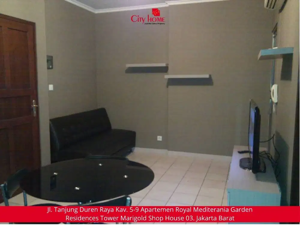 Sewa Apartemen 2 BR Furnished di Mediterania Garden Residences 2