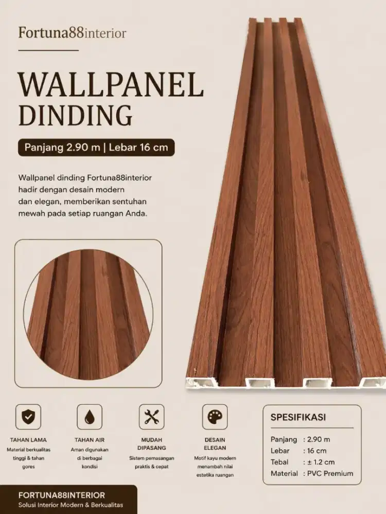 Wallpanel dinding panjang 2,90