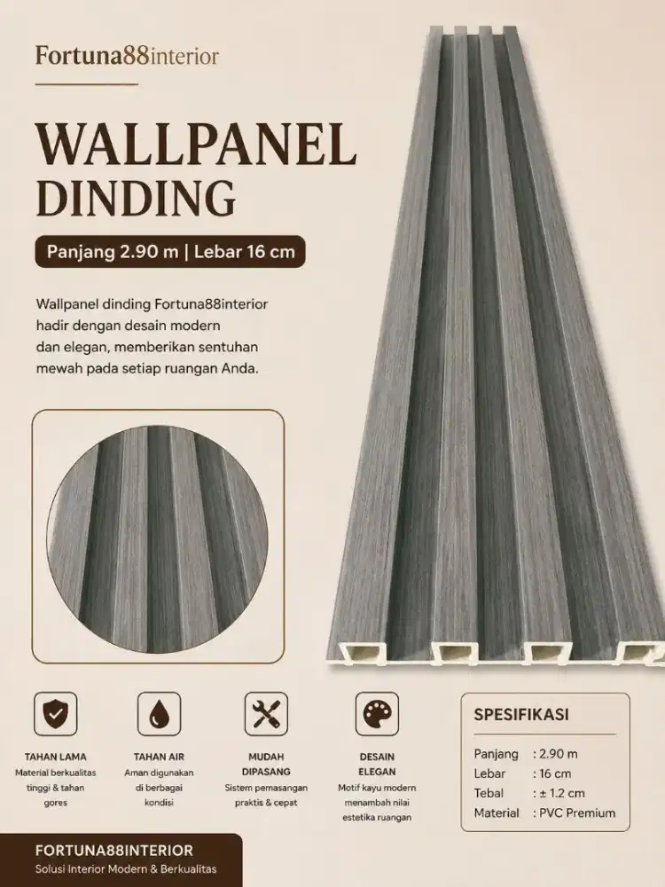 Wallpanel dinding panjang 2.90