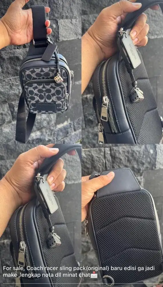 Coach Racer Sling Pack Signature Canvas