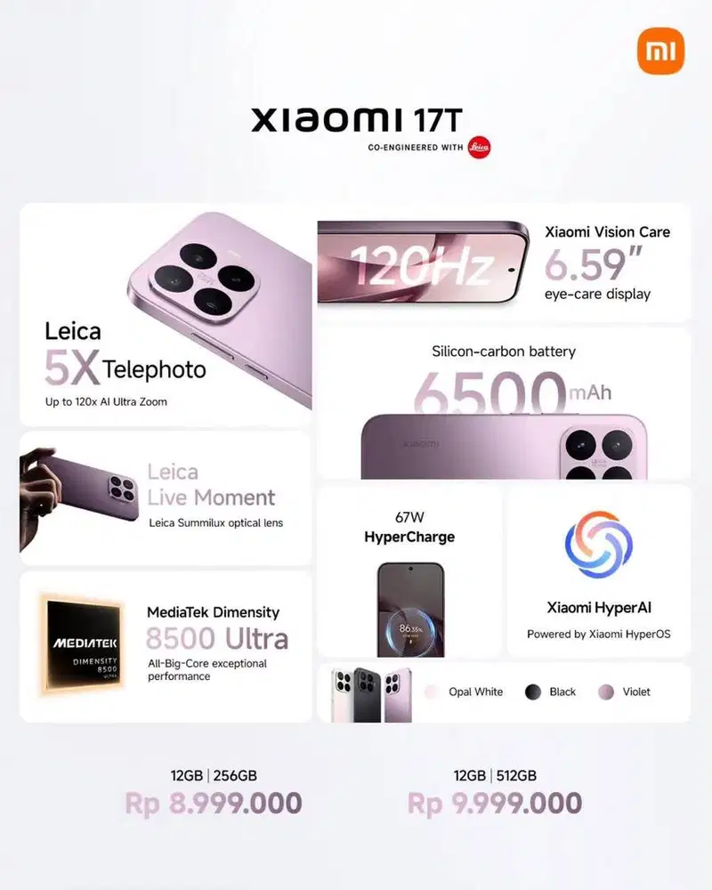 Xiaomi 17T 12/512