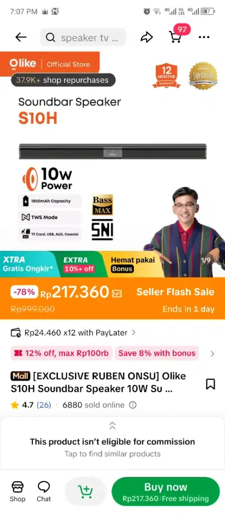 Soundbar olike S10H