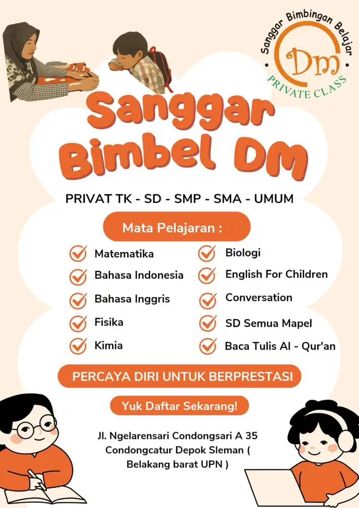 Tentor Freelance Sanggar Bimbel DM