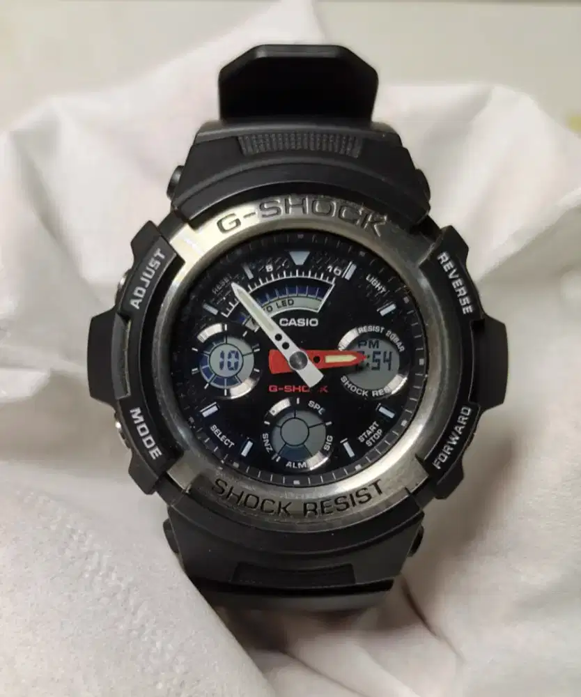 Jam Casio G-Shock Anadigi Aw-590 Mulus Terawat Original Japan Movement
