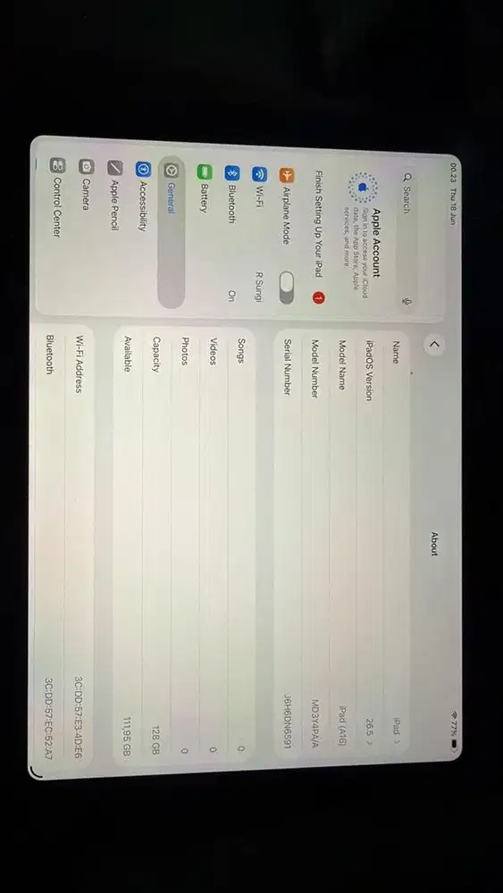 IPAD 11th gen A16 APPLE CHIP GREY 128 GB WIFI ONLY