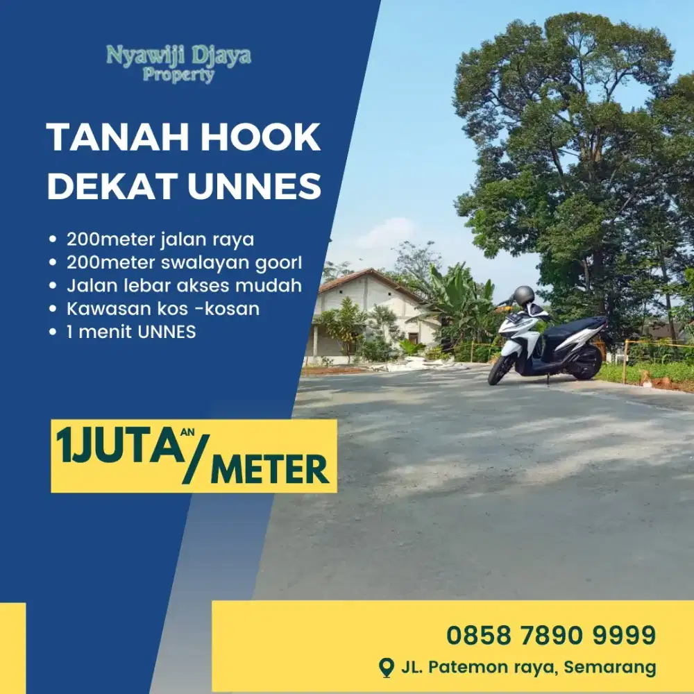TANAH DEKAT KAMPUS UNNES LINGKUNGAN ASRI DAN TENANG