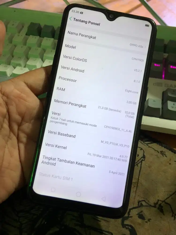 Oppo a5s 2/32 bekas utub wa ok