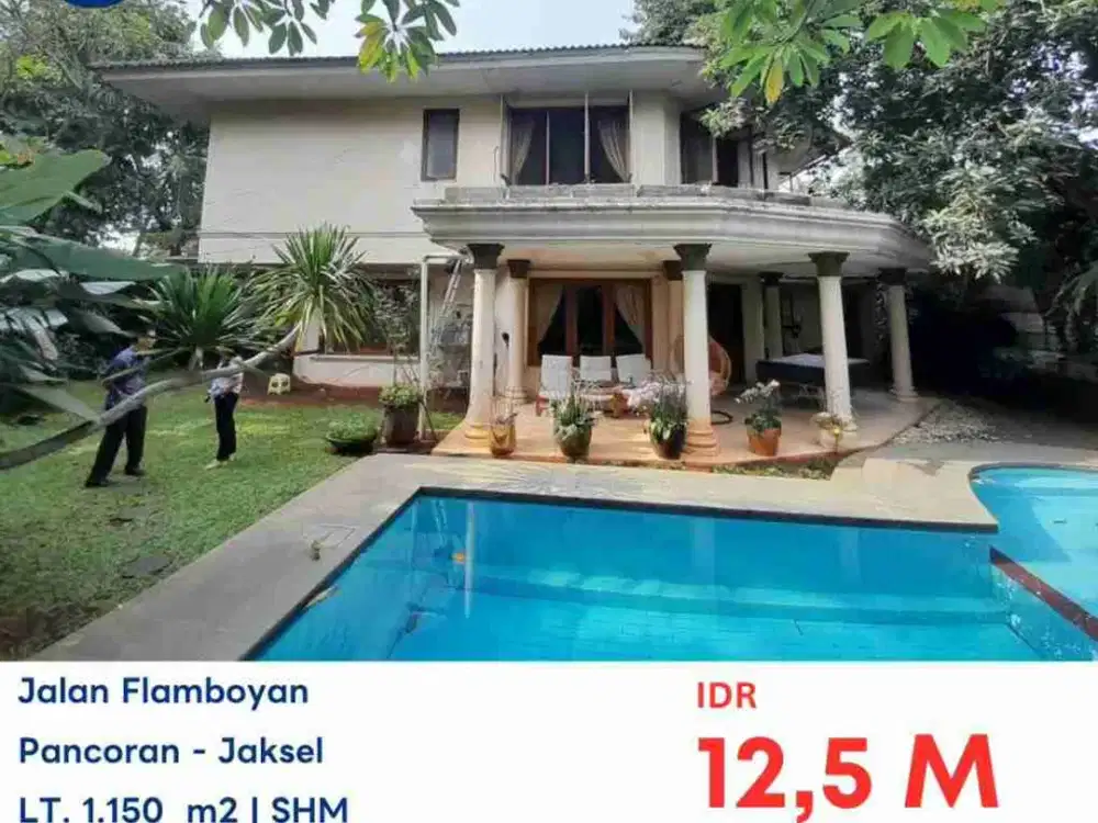 LELANG RUMAH MEWAH PRIVAT POOL DI FLAMBOYAN DUREN TIGA PANCORAN JAKARTA SELATAN