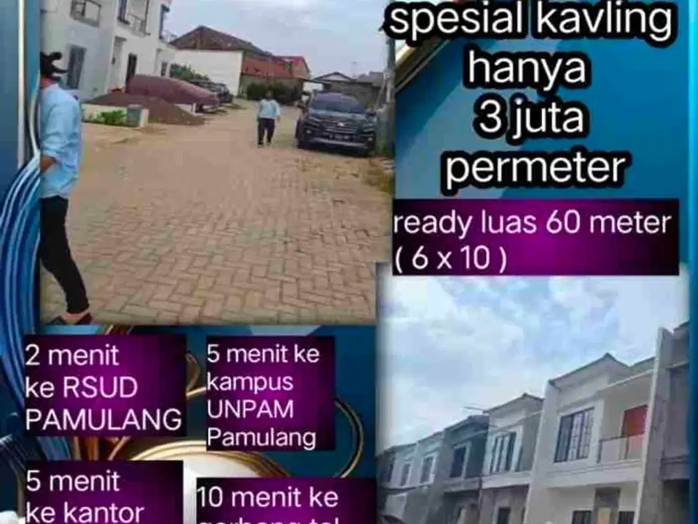 DIJUAL CEPAT ANAH KAVLING DALAM CLUSTER MURAH MERIAH