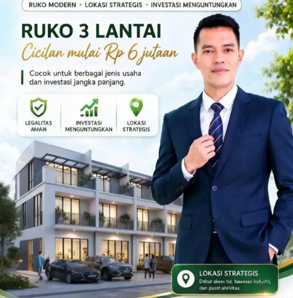 Ruko 3 Lantai di Kota Mandiri Purwakarta