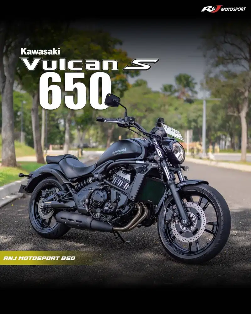 Kawasaki Vulcan 650 S Tahun 2018 Warna Hitam KM 8.000an