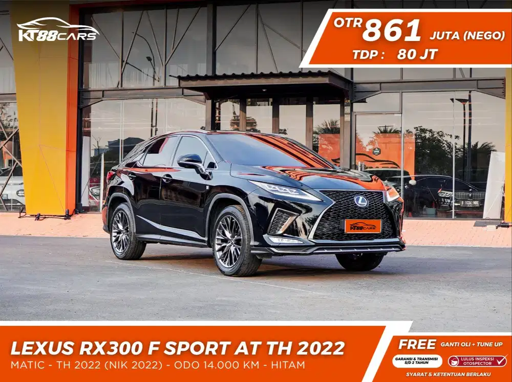 Lexus RX300 F Sport 2022 hitam matic