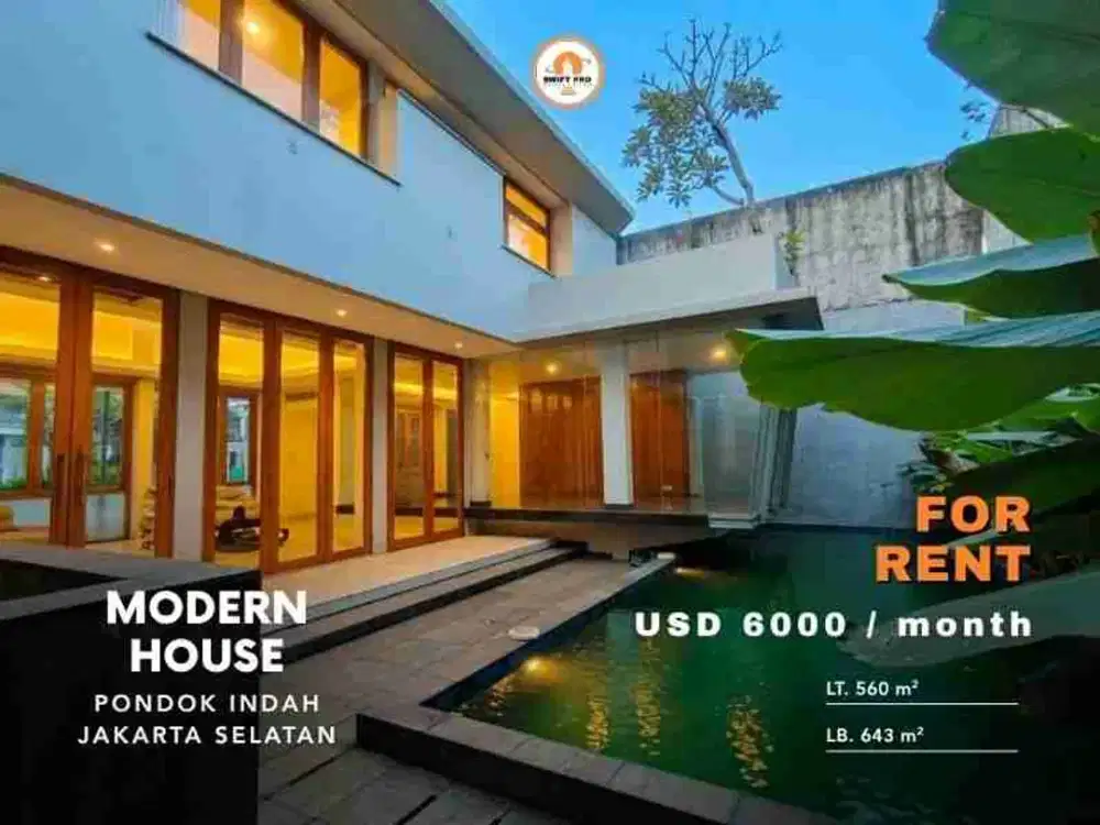 Disewakan Rumah Luxury di Pondok Indah  with Private Swimming pool
