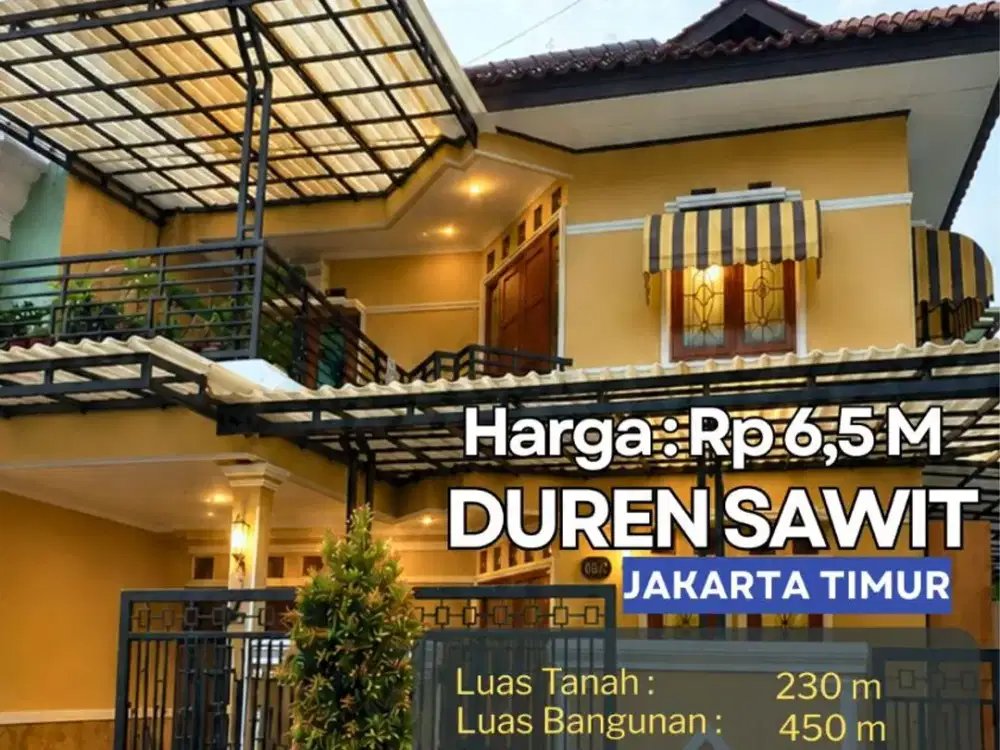 Harga Turun! Rumah Mewah 450 m² Dalam Komplek Kalimalang – SHM, Furnished, Akses Premium 399