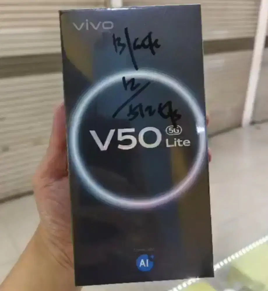 VIVO V50 Lite 5G 12GB+512GB Black BNIB Garansi Resmi Indonesia